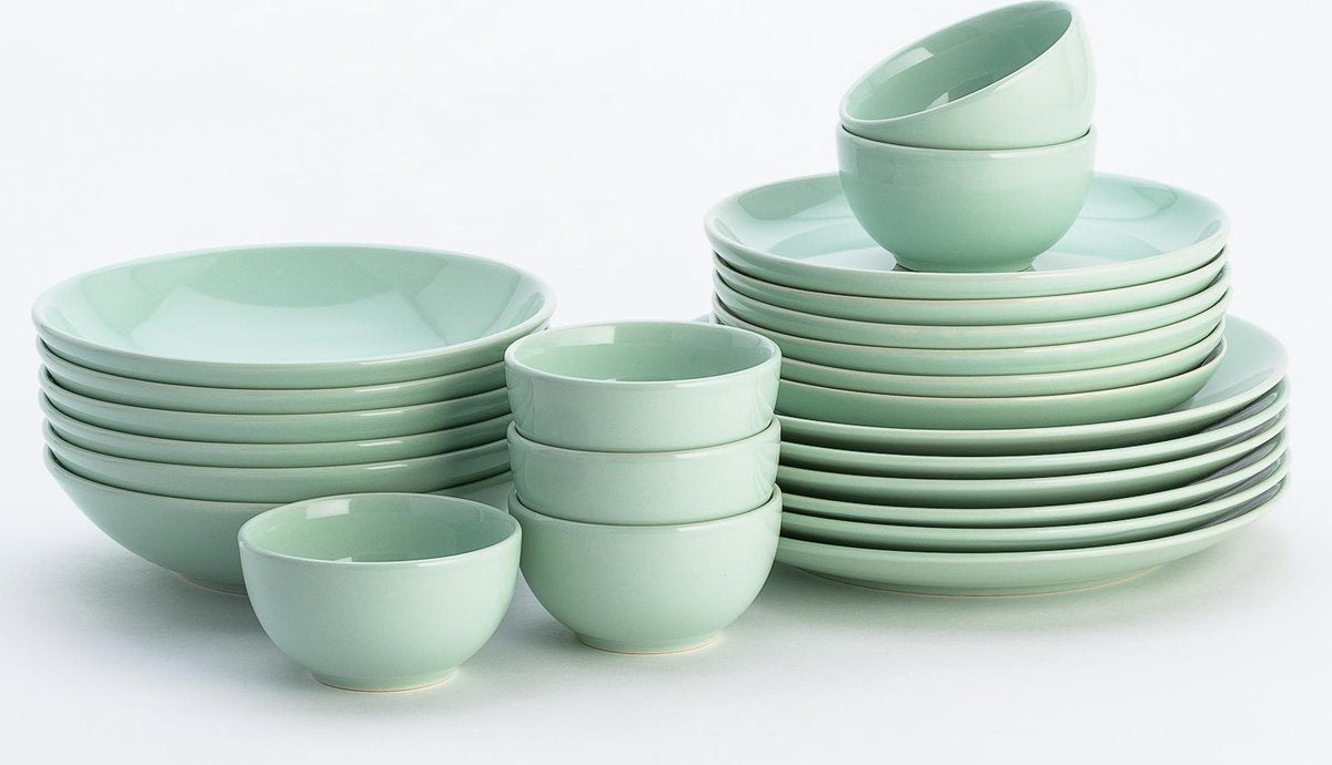 Lite-Body Serviesset Hermes - 6 personen - 24 delig - Mint groen