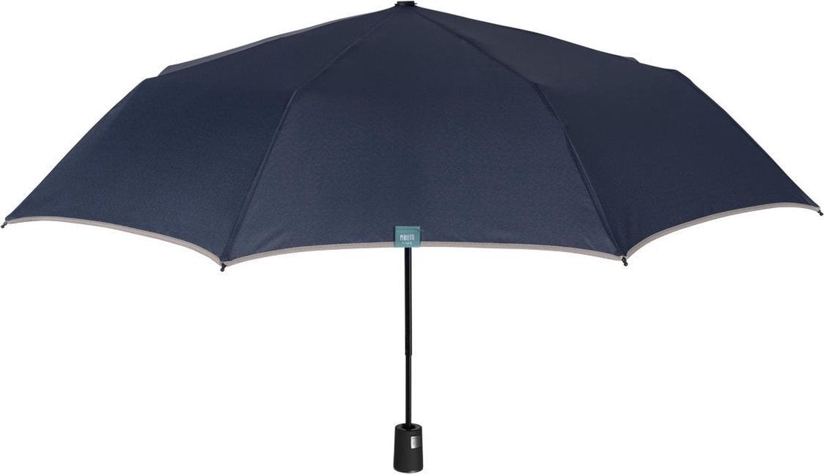 Perletti Mini-paraplu Automatisch Heren 97 Cm Microfiber Blauw
