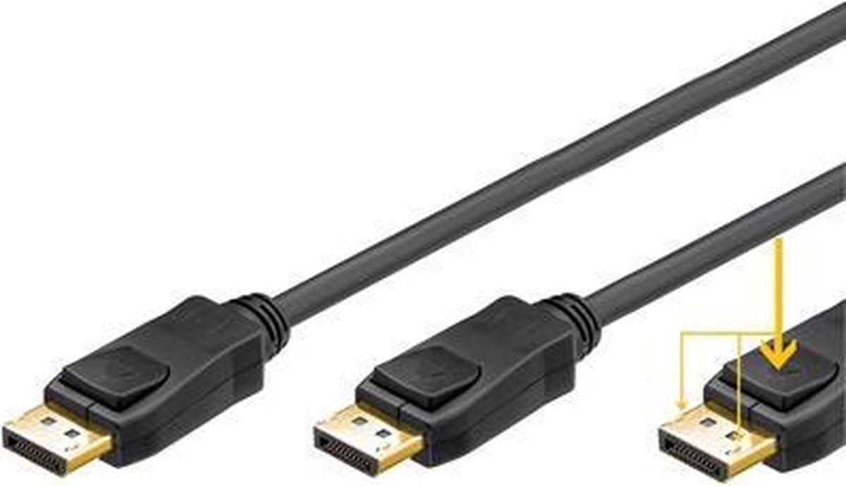 Wentronic MMK 640-0200 2.0m (DisplayPort) G 2m DisplayPort DisplayPort Zwart