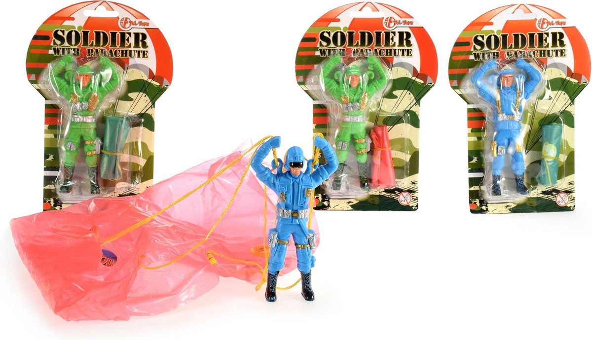 Parachute Soldier In Blister 4-Ass.