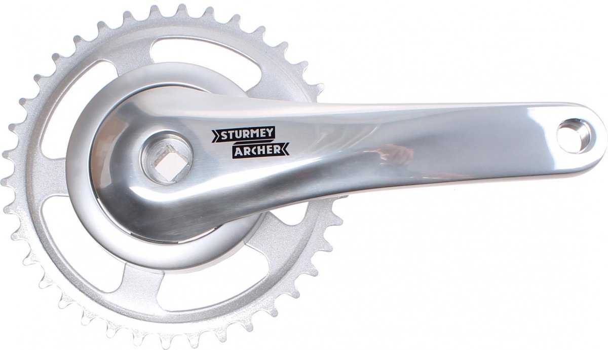 Crankstel Sunrace FCS603 170mm / 33T - 92mm afdekkap voor vierkante trapas - zilver
