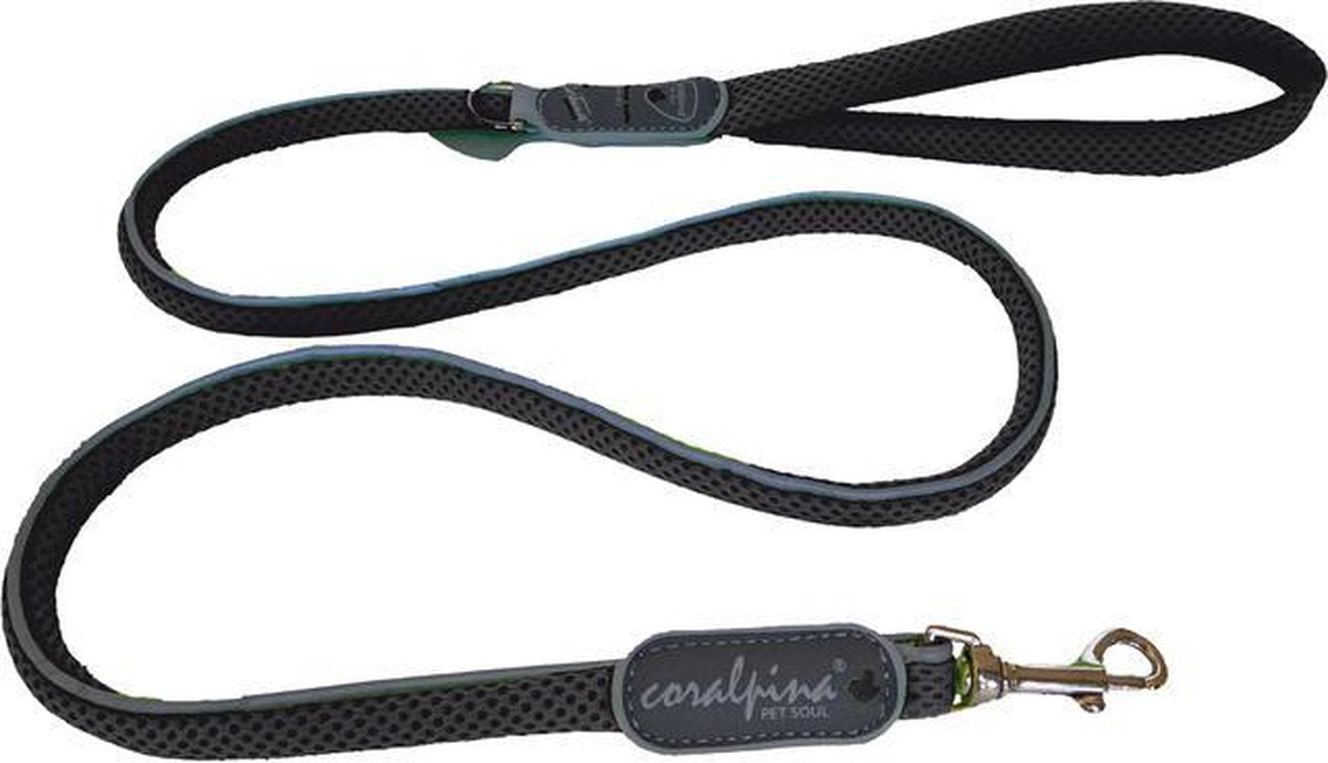 Luxe Coaralpina honden riem - lijn cinquetorri zwart 10mm 110cm