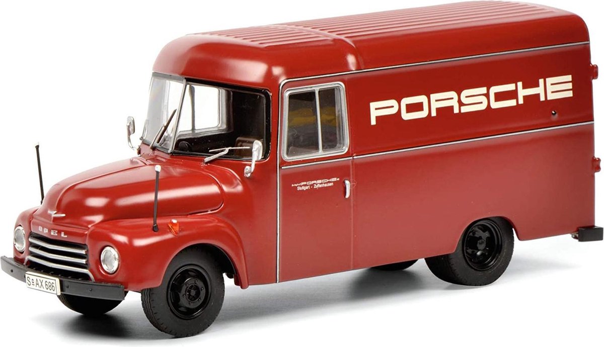 1952 Opel Blitz 1.7T (Porsche Bus) (Rood) (40 cm) 1/18 Schuco [Limited Edition] - Modelauto - Schaalmodel - Model auto - Miniatuurautos - Miniatuur auto
