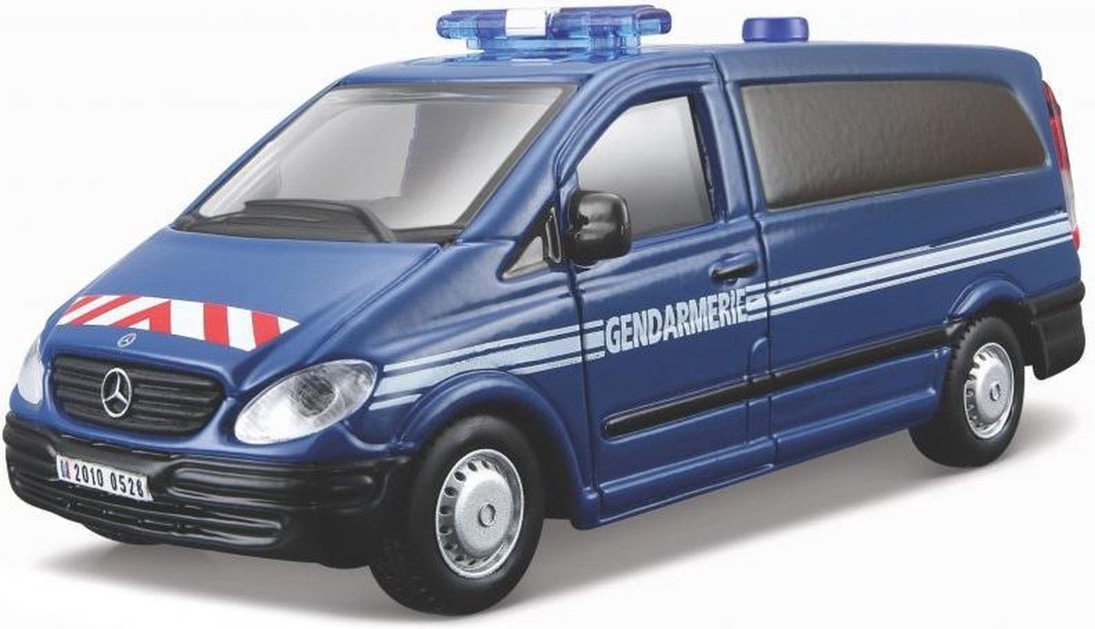 Bburago Mercedes Benz VITO GENDARMERIE blauw/wit/rood schaalmodel 1:50