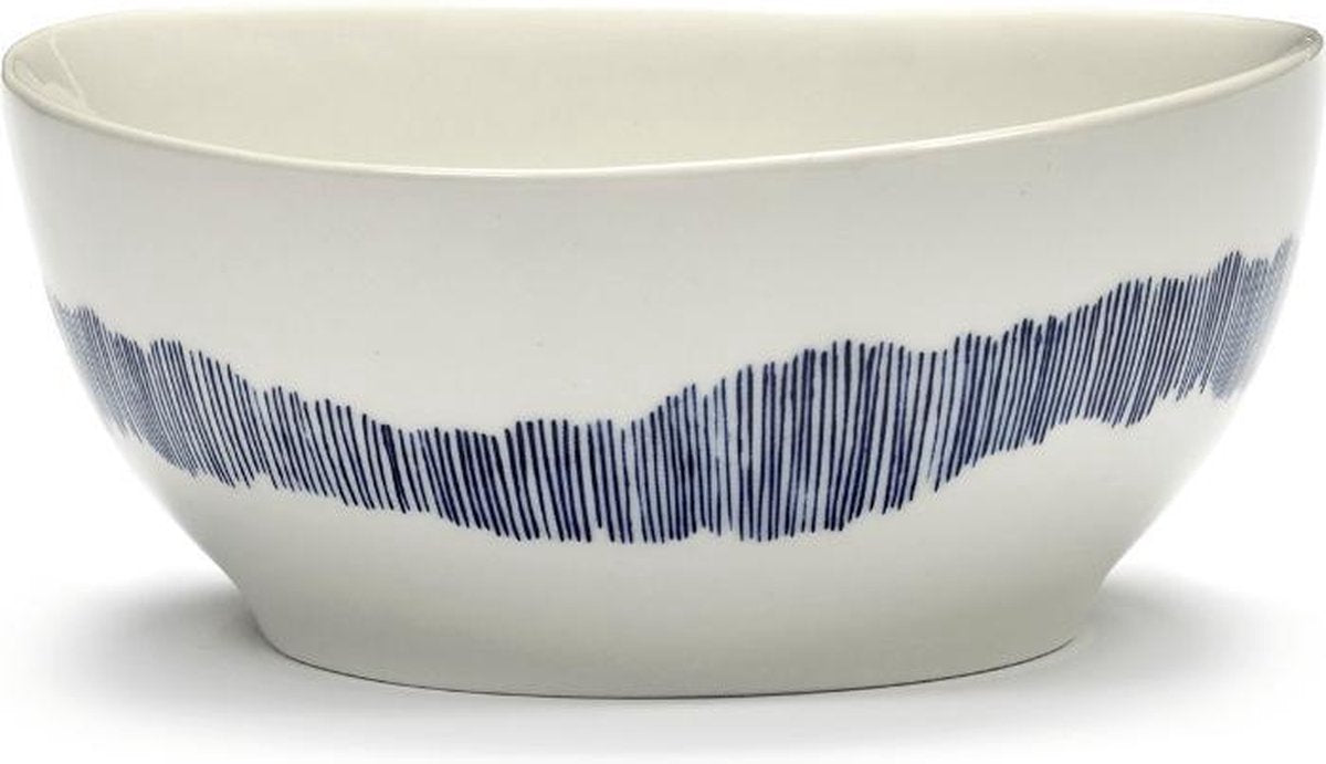 SERAX - Feast by Ottolenghi - Kom S 15x15cm wit Swirl-Stripes bla