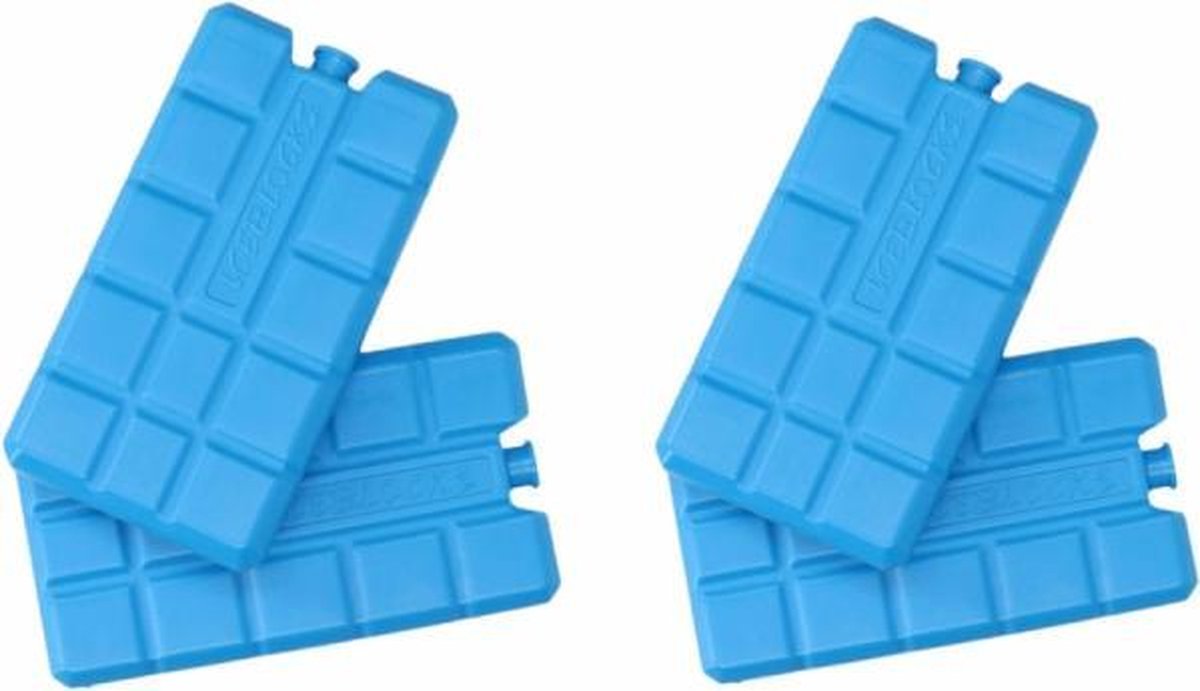 Koelelementen - 4 Stuks - 4 x 200 ml - Herbruikbaar - Koeling - Vriezer met Rheme Liniaal