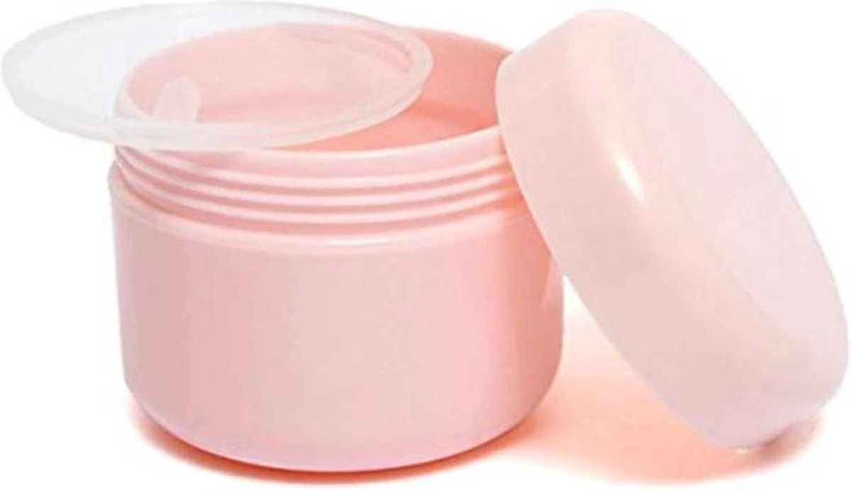 Cosmetica potjes roze 50ml 10 stuks