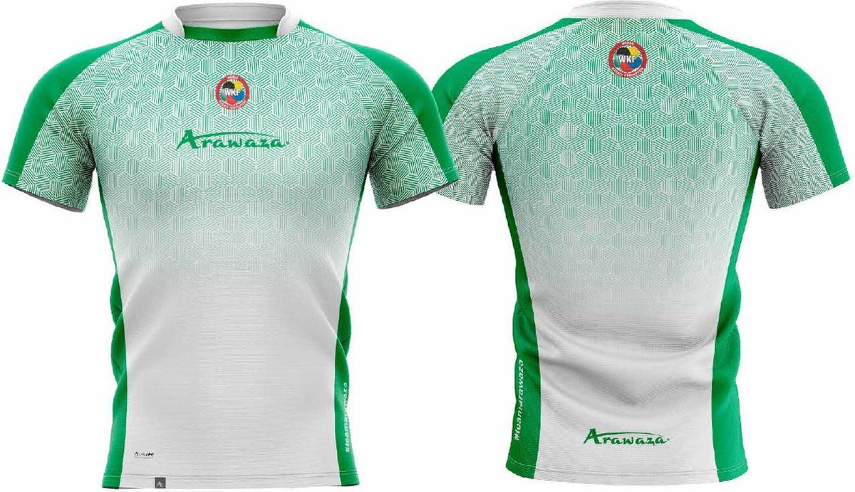 T-shirt Arawaza | dry-fit | wit-groen - Product Kleur: Groen Wit / Product Maat: XXS