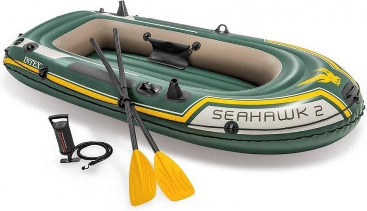 Intex Seahawk 2 Set - Tweepersoons opblaasboot - met reparatiesetje
