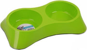 M-pets Voer- En Drinkbak 2 X 800 Ml 38 X 24 Cm Groen