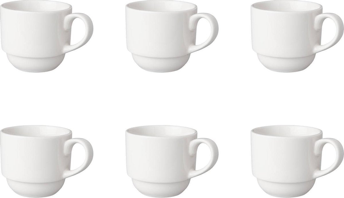 Mammoet Koffiekop Breed Budgetline 20 cl Wit 6 stuk(s)