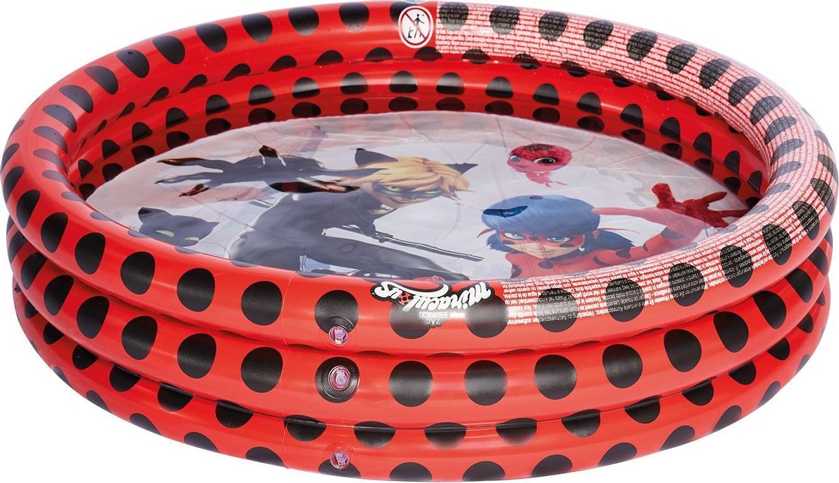 Miraculous Kinderzwembad 100 X 23 Cm Rood/zwart