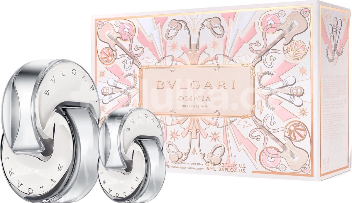 Bvlgari Omnia Crystalline Giftset - 65 ml eau de toilette spray + 15 ml eau de toilette spray - cadeauset voor dames