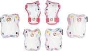 Nijdam Skate Beschermset Kinderen - Taffy-oh - Roze/Wit - M