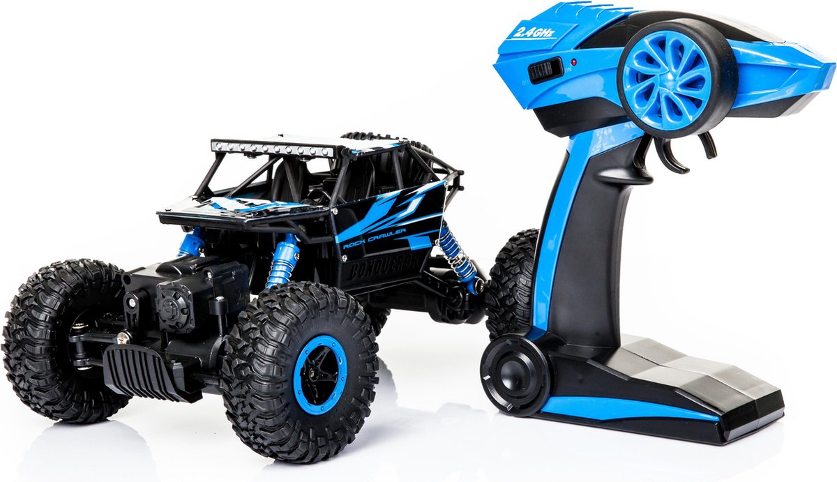 RC HB-P1802 - 2.4GHz 4WD OFF ROAD 1:18 - 15KM/U - RC auto - Radiografisch Bestuurbaar - Blauw