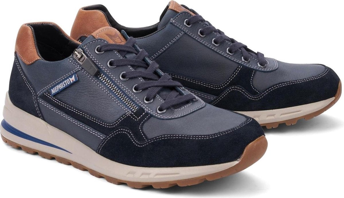 Mephisto BRADLEY heren sneaker - blauw - maat 38.5