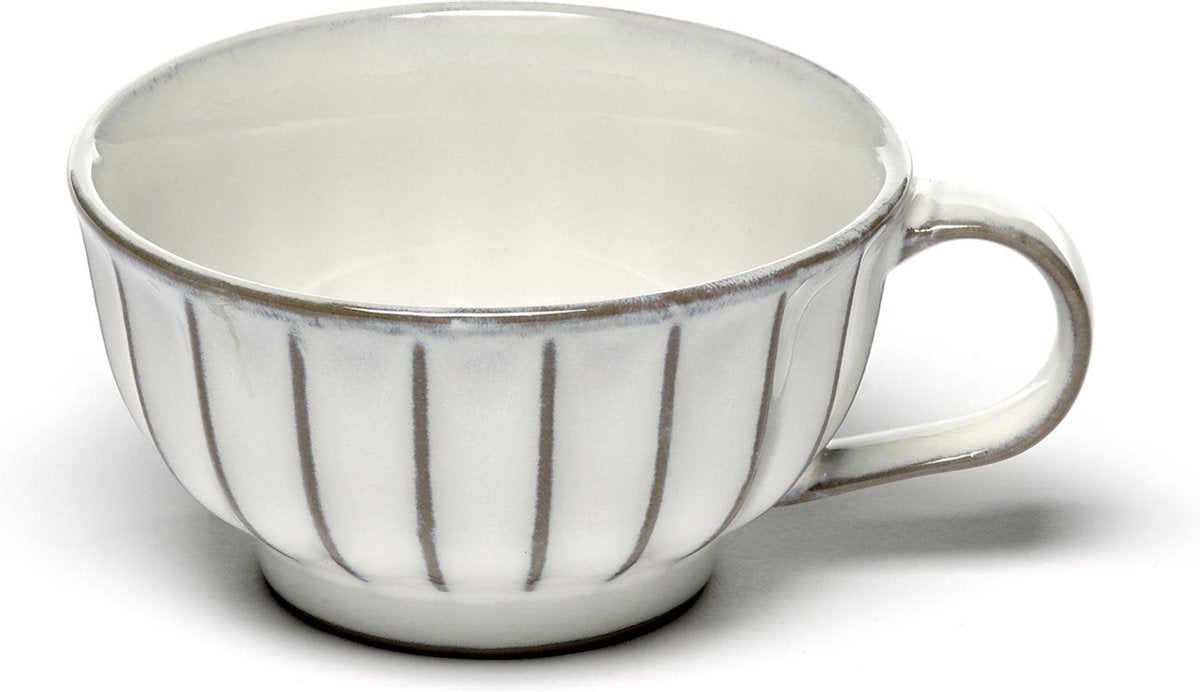 Serax Surface By Sergio Herman Capuccino Kopje Inku Wit D 10 cm H 5.5 cm