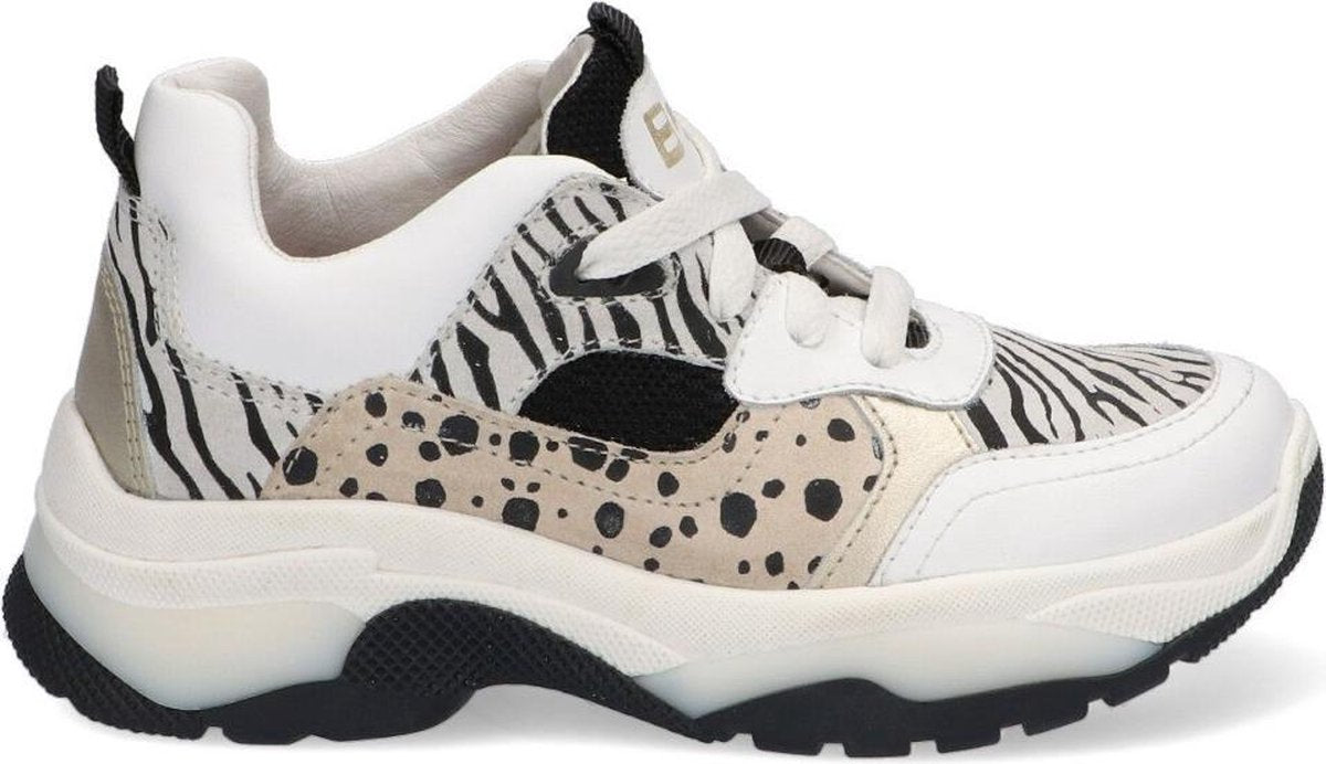 Braqeez Bibi Bale Lage sneakers - Leren Sneaker - Meisjes - Wit - Maat 37