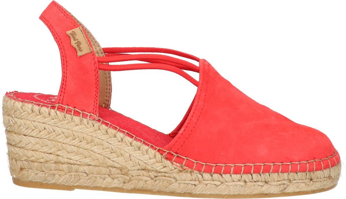 Toni Pons Tremp Dames Espadrilles met sleehak - Raspberry - Maat 37