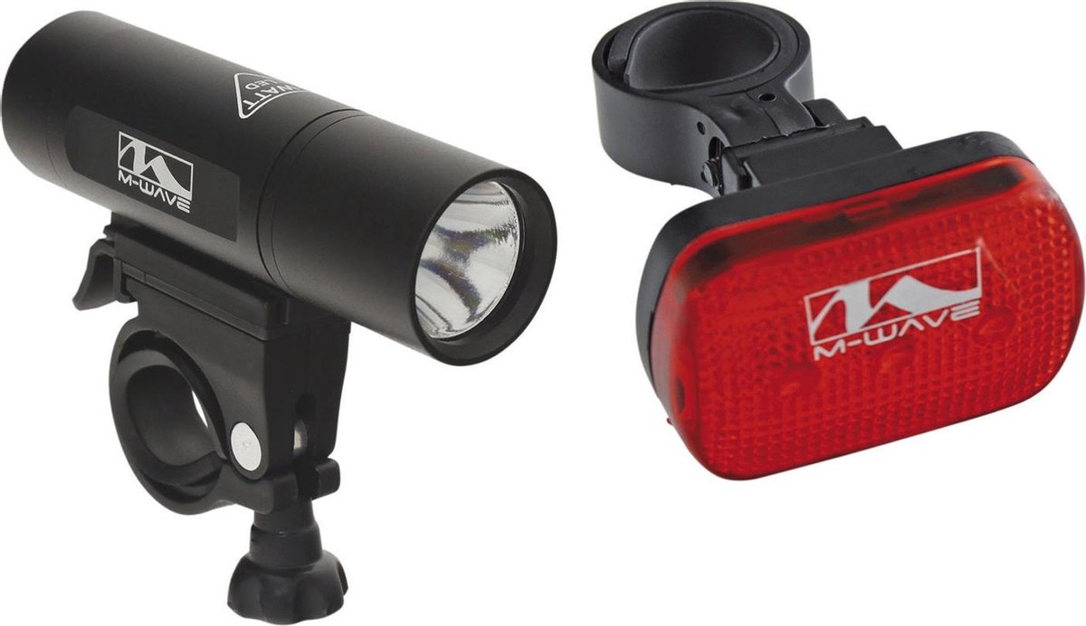 M-Wave Atlas 22 - Koplamp - LED - Batterij - Zwart/Rood