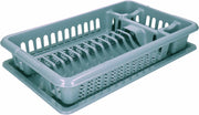 Afdruiprek met lekbak groen 46 x 29 cm - uitdruiprek / bordenrek - Afwasrek