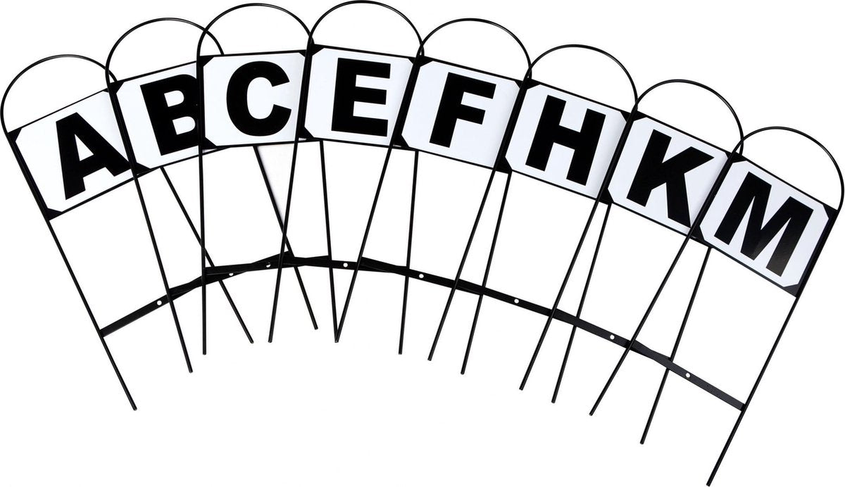 Horka Dressuurletters Abcefhkm 69 Cm Staal Zwart 8-delig