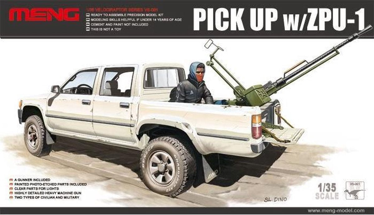 Meng - 1/35 Pick-up mit ZPU 1