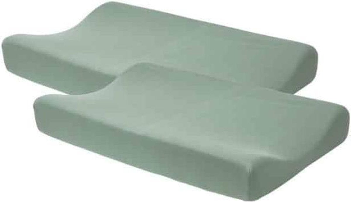 Meyco aankleedkussenhoes basic jersey - 2-pack - Stone Green