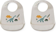 Tilda Silicone Bib 2-Pack Dino Sandy Mix | Liewood