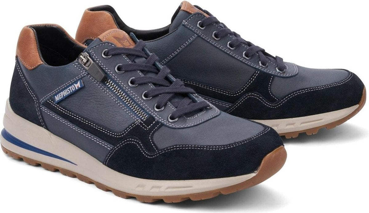 Mephisto BRADLEY heren sneaker - blauw - maat 41