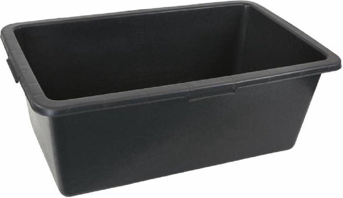 1x Bak/kuip zwart multitoepasbaar 80 liter - 79 x 49 x 30 cm - Klusbenodigdheden - Garagebenodigdheden - Horeca benodigdheden - Opvangbakken - Opbergbakken - Bakken/kuipen - Multifunctionele grote bakken zwart