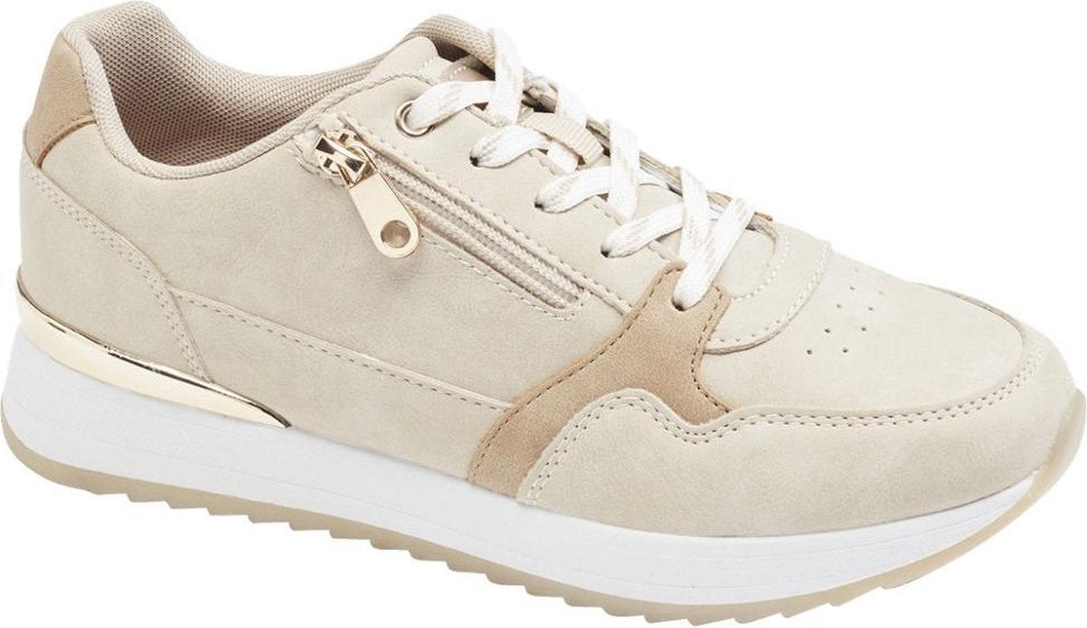Graceland Dames Bruine sneaker sierrits - Maat 37