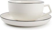 S&P STUDIO BASE kop en schotel 220 ml wit (set/4)