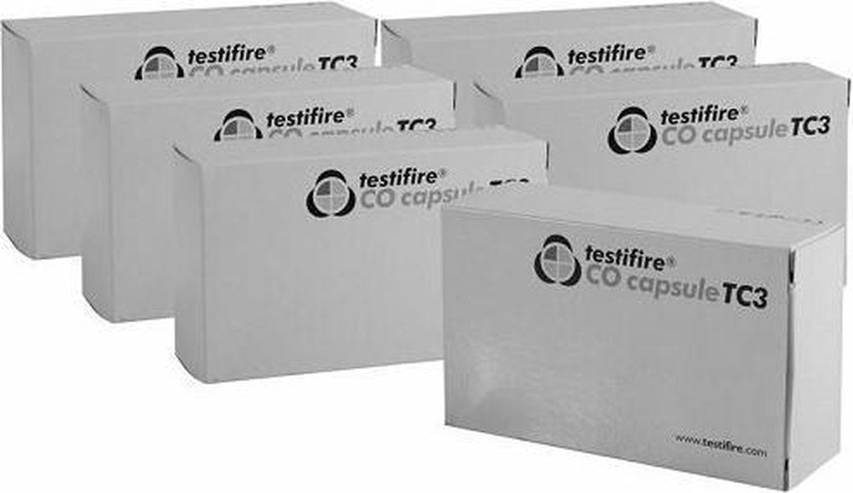 TESTIFIRE - TC3-001 - CO capsule - 6 stuks - BHV - EHBO