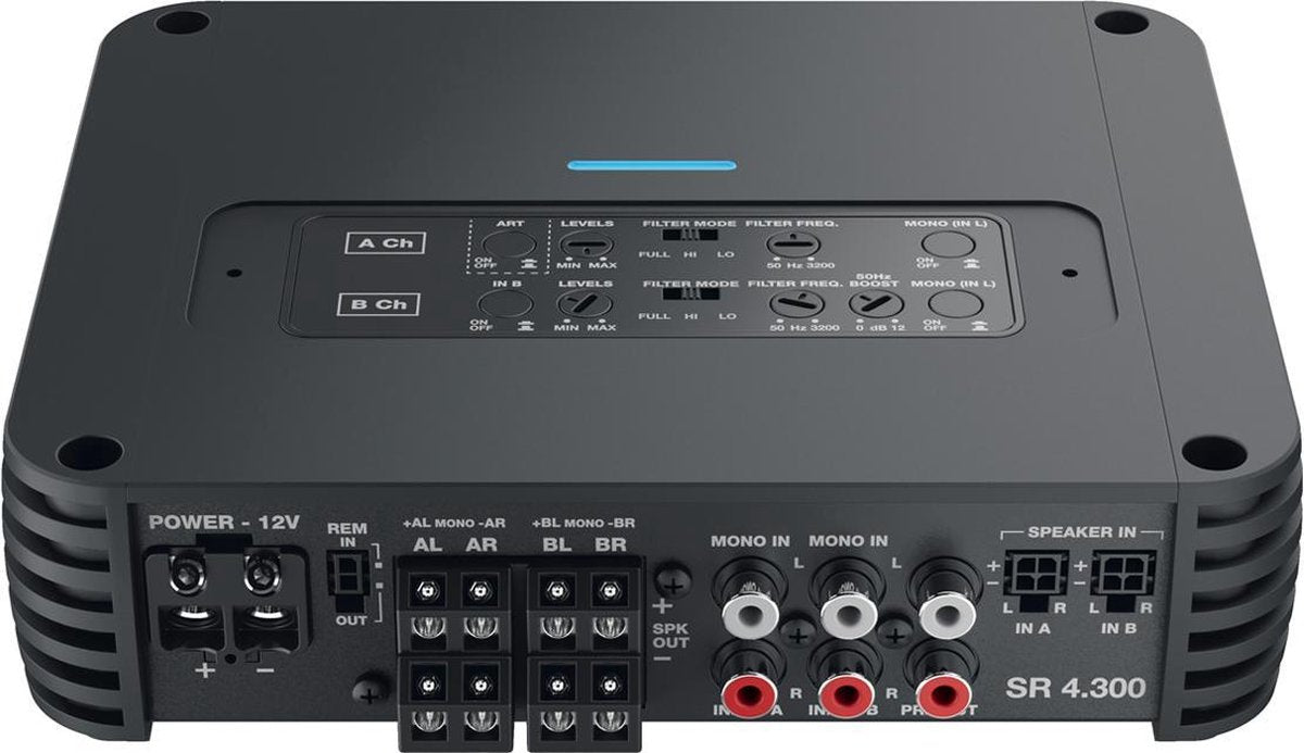 Audison SR 4.300 - 4 Kanaals versterker met 4 x 75 Watt