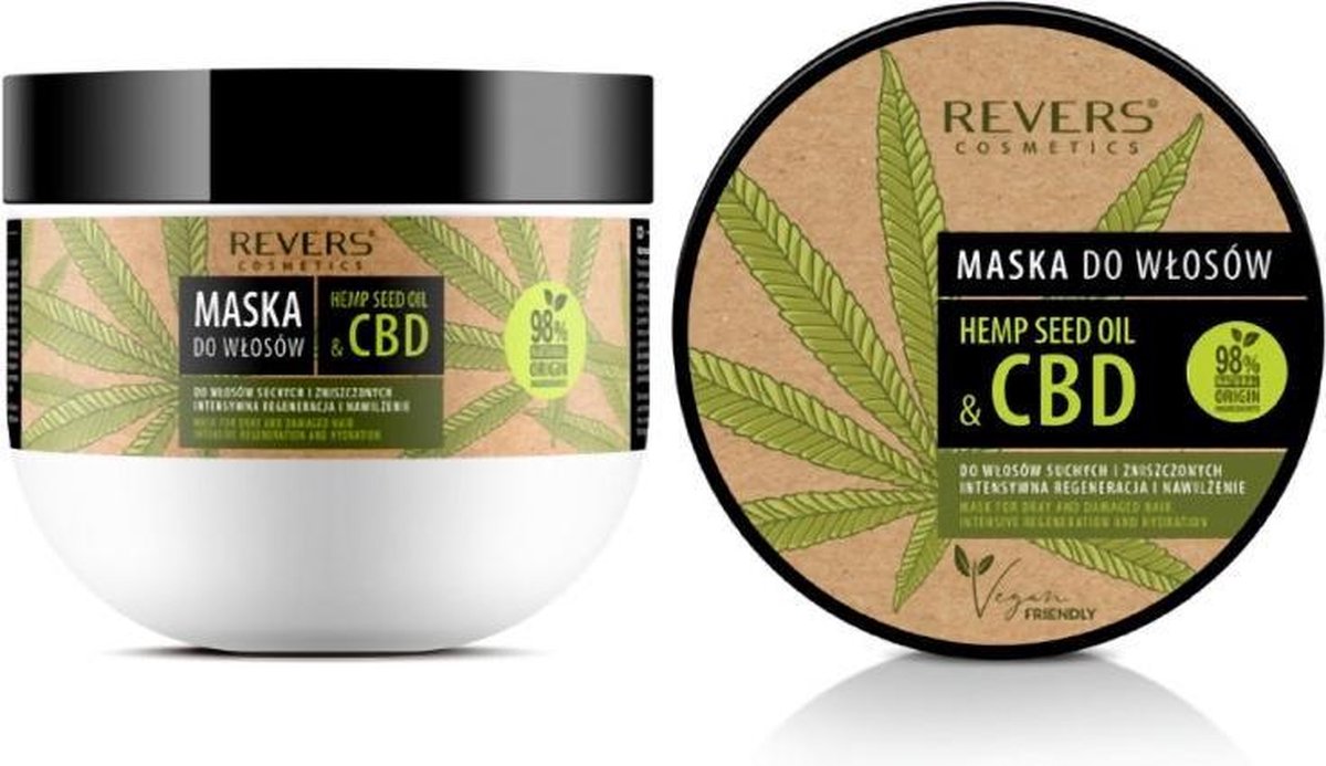 REVERS® 100% Natuurlijke CBD Hennepolie Haarmasker 250ml.