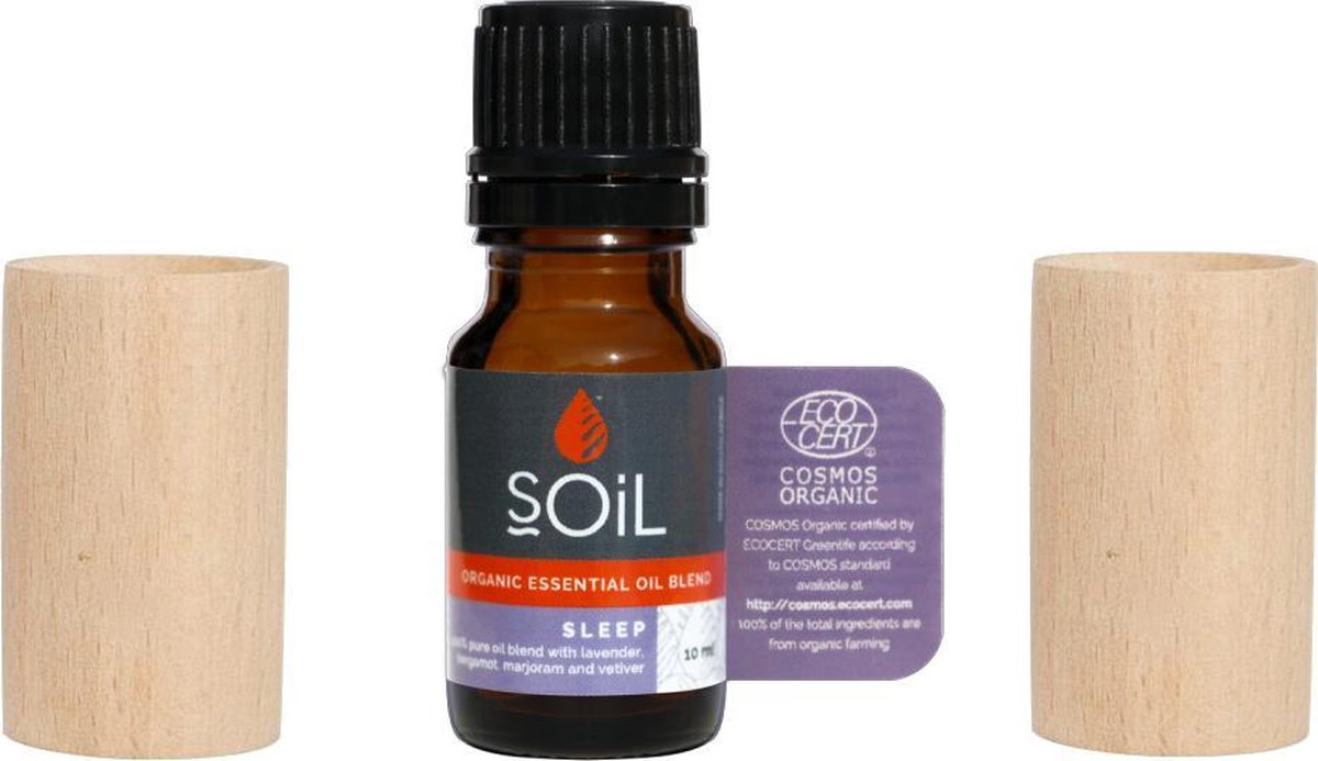 Soil - Sleep Met 2 Aroma Blokjes - Biologische Etherische Olie - 10 Ml - Rustgevend - Gewoon Heerlijk (Door) Slapen