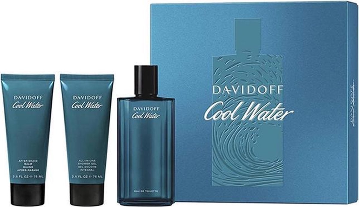 Cool Water Man - Edt 125 Ml + Sprchový Gel 75 Ml + Balzám Po Holení 75 Ml