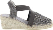 Toni Pons Terra-RA Black Dames Espadrilles met Sleehak - Maat 39