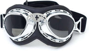 Chrome steampunk rider motorbril donker glas
