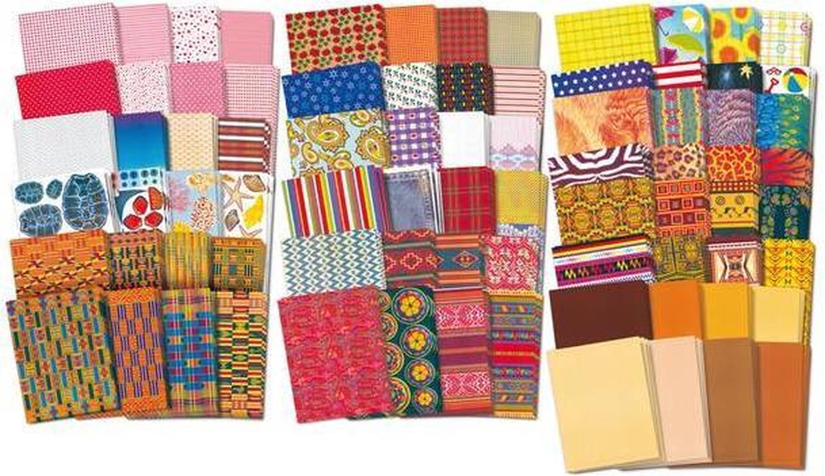 Roylco Designpapier - klassenpakket (248 stuks) -  knutselpapier in verschillende kleuren - knutselen met kinderen - 22 x 28 cm