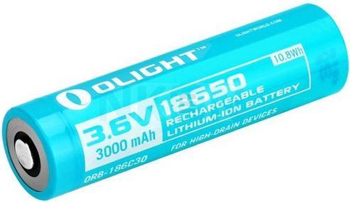 Olight 18650 3000mAh oplaadbaar accu voor H2R