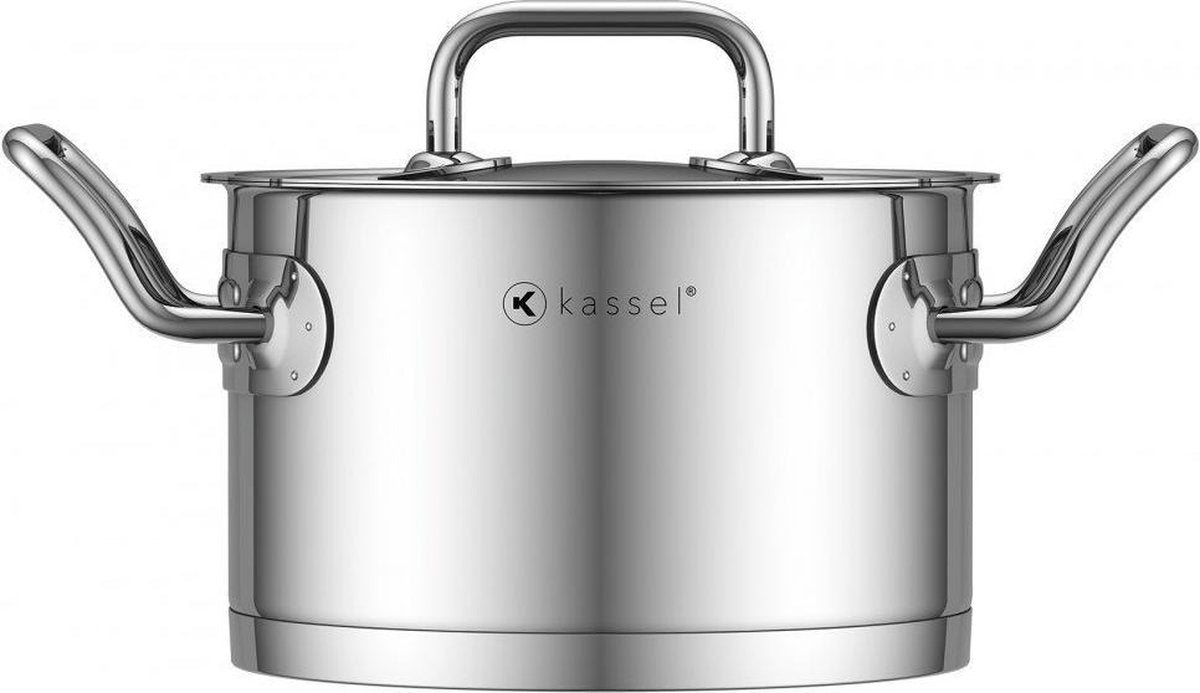 Kassel Pro Chef 93033 - Kookpan met deksel - 16 x 10 cm - 2 liter