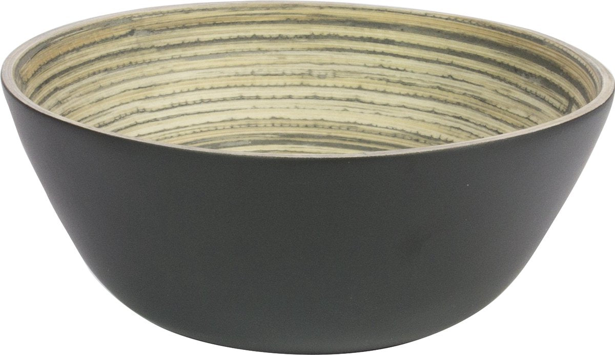 Schaal ø26x12cm Bamboe Zwart