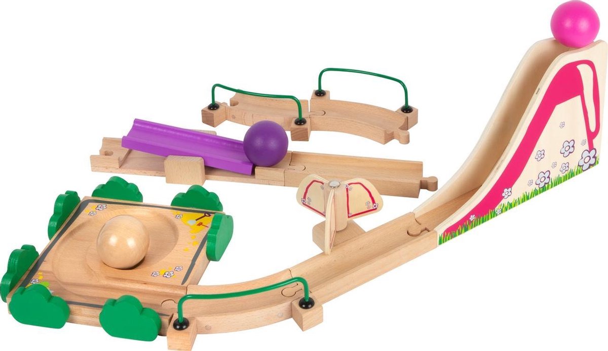 Houten knikkerbaan speeltuin - Junior Marble Run - Houten speelgoed vanaf 1