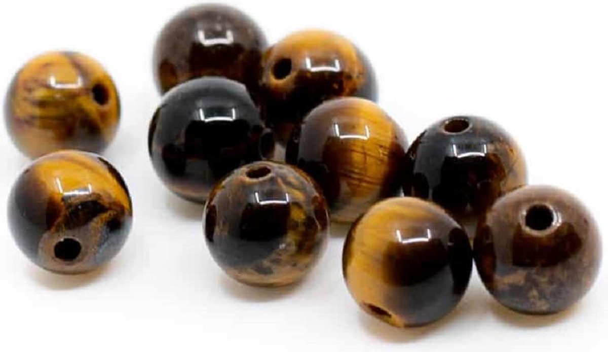 Edelsteen Losse Kralen Tijgeroog – 10 stuks (6 mm)