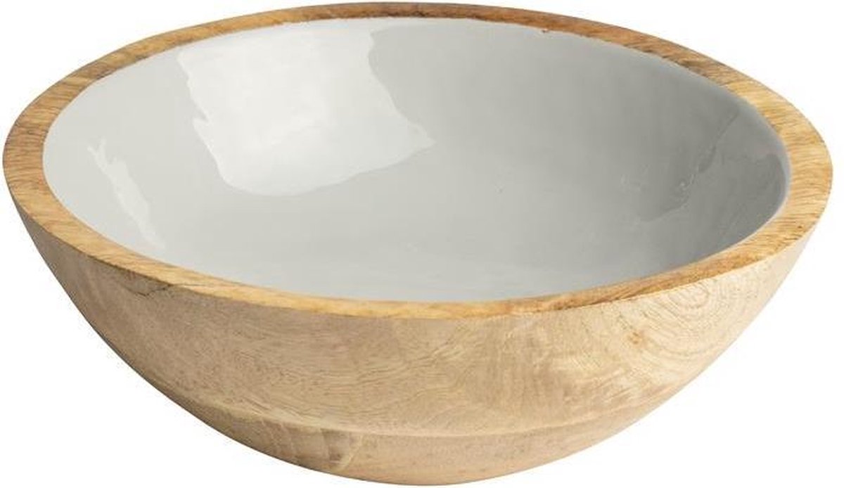 Gusta - Schaal Mango Enamel Ø 20 cm grijs