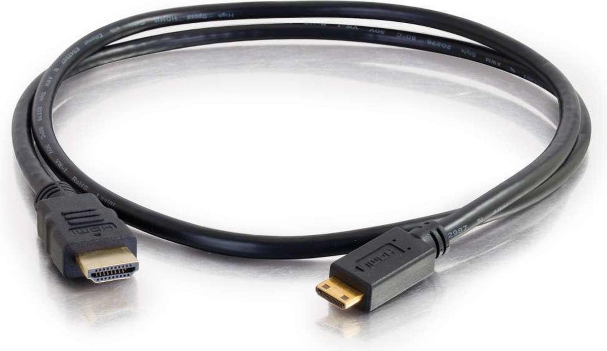 C2G Value Series 1.5m High Speed HDMI to HDMI Mini Cable with Ethernet - 4K - UltraHD - HDMI with Ethernet cable - mini HDMI (M) to HDMI (M) - 1.5 m - blackC2G