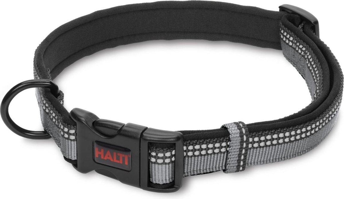 Halti halsband reflecterend zwart M - 35-50 cm