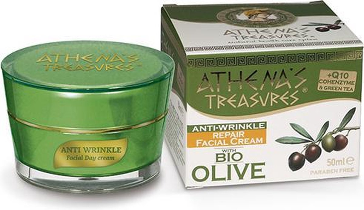 Pharmaid Athenas Treasures Anti rimpel gezichtscrème met 100% organic olive oil 50ml